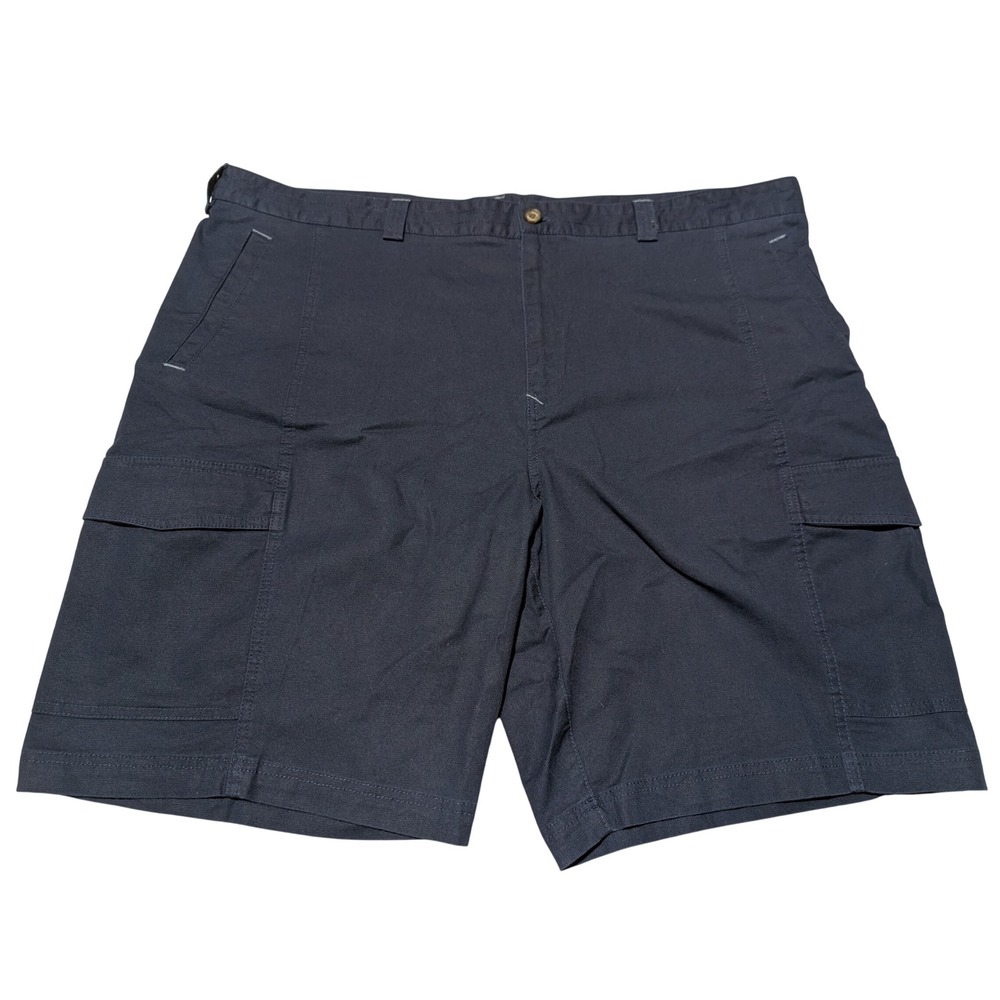 Tommy Bahama Cargo Shorts Mens 44 Navy Blue Cotton Tencel Stretch Casual Island